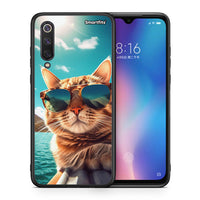 Thumbnail for Θήκη Xiaomi Mi 9 SE Summer Cat από τη Smartfits με σχέδιο στο πίσω μέρος και μαύρο περίβλημα | Xiaomi Mi 9 SE Summer Cat case with colorful back and black bezels