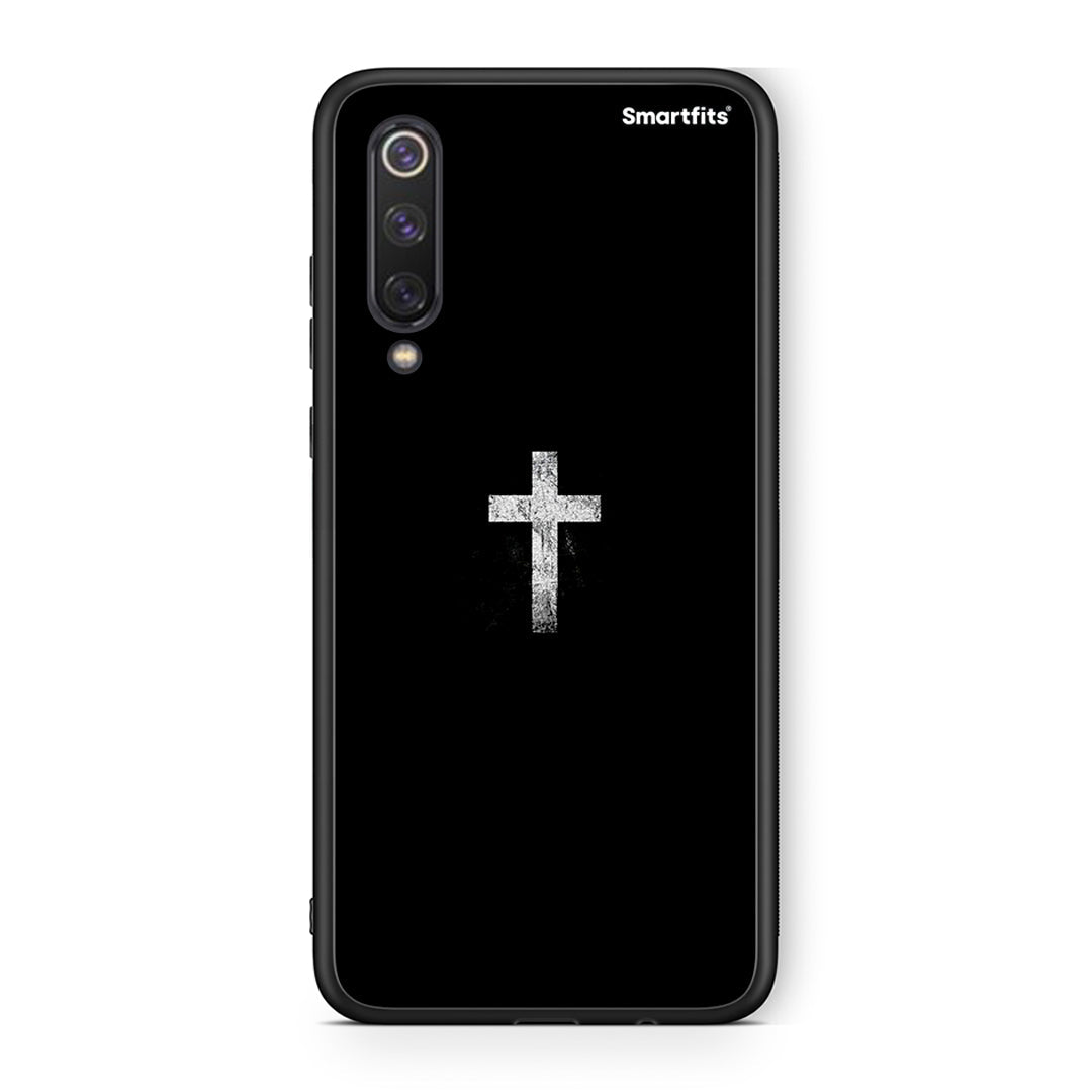 Xiaomi Mi 9 SE White Cross θήκη από τη Smartfits με σχέδιο στο πίσω μέρος και μαύρο περίβλημα | Smartphone case with colorful back and black bezels by Smartfits