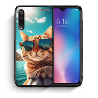 Thumbnail for Θήκη Xiaomi Mi 9 Summer Cat από τη Smartfits με σχέδιο στο πίσω μέρος και μαύρο περίβλημα | Xiaomi Mi 9 Summer Cat case with colorful back and black bezels