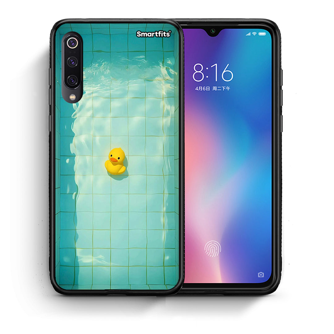 Θήκη Xiaomi Mi 9 Yellow Duck από τη Smartfits με σχέδιο στο πίσω μέρος και μαύρο περίβλημα | Xiaomi Mi 9 Yellow Duck case with colorful back and black bezels