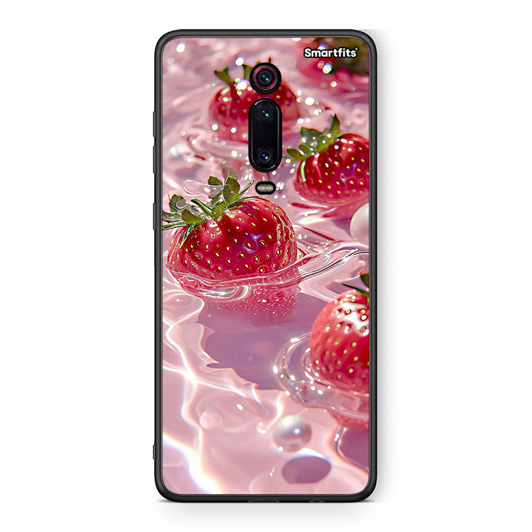 Xiaomi Mi 9T Juicy Strawberries θήκη από τη Smartfits με σχέδιο στο πίσω μέρος και μαύρο περίβλημα | Smartphone case with colorful back and black bezels by Smartfits