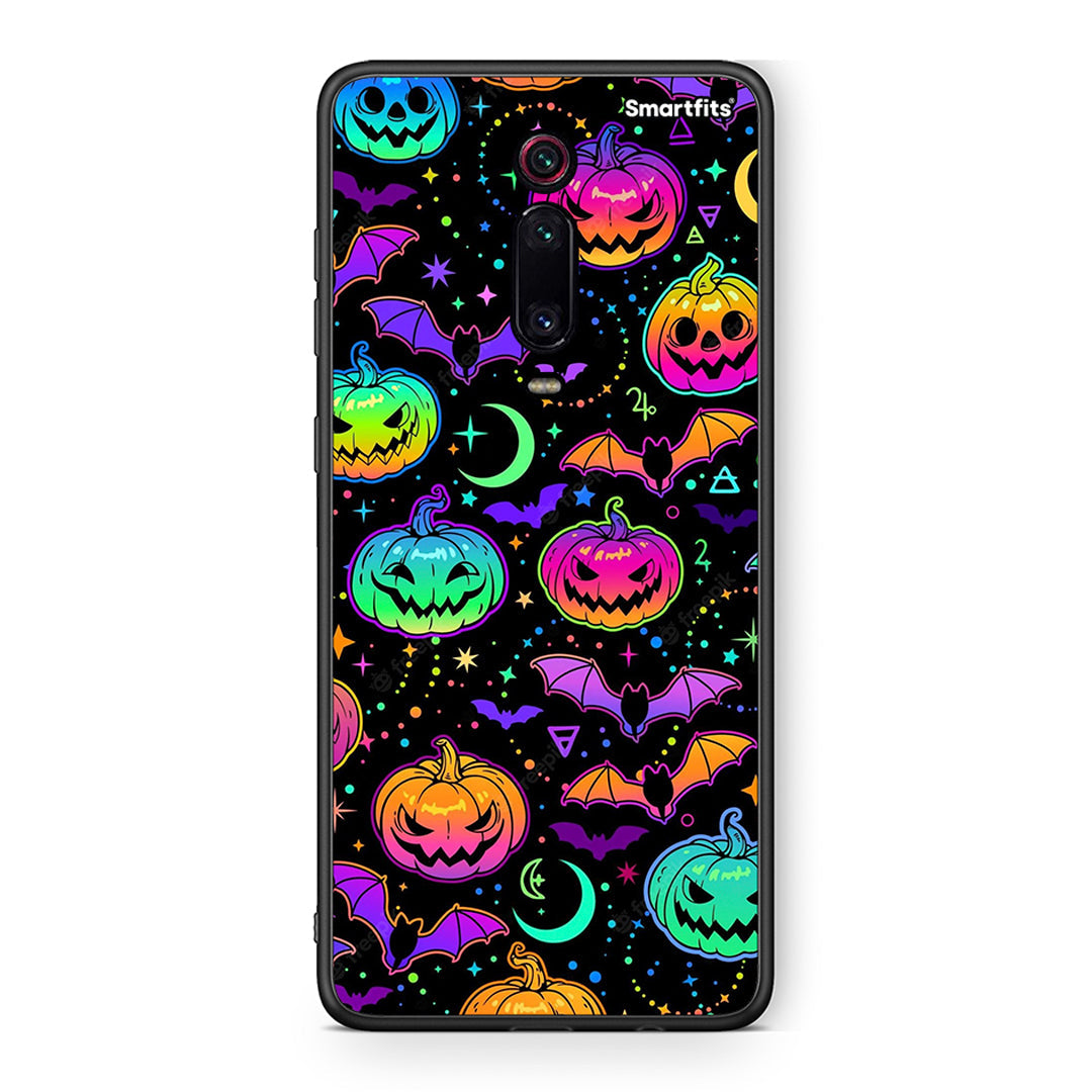 Xiaomi Mi 9T Neon Halloween θήκη από τη Smartfits με σχέδιο στο πίσω μέρος και μαύρο περίβλημα | Smartphone case with colorful back and black bezels by Smartfits