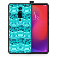 Thumbnail for Θήκη Xiaomi Redmi K20/K20 Pro Swimming Dolphins από τη Smartfits με σχέδιο στο πίσω μέρος και μαύρο περίβλημα | Xiaomi Redmi K20/K20 Pro Swimming Dolphins case with colorful back and black bezels