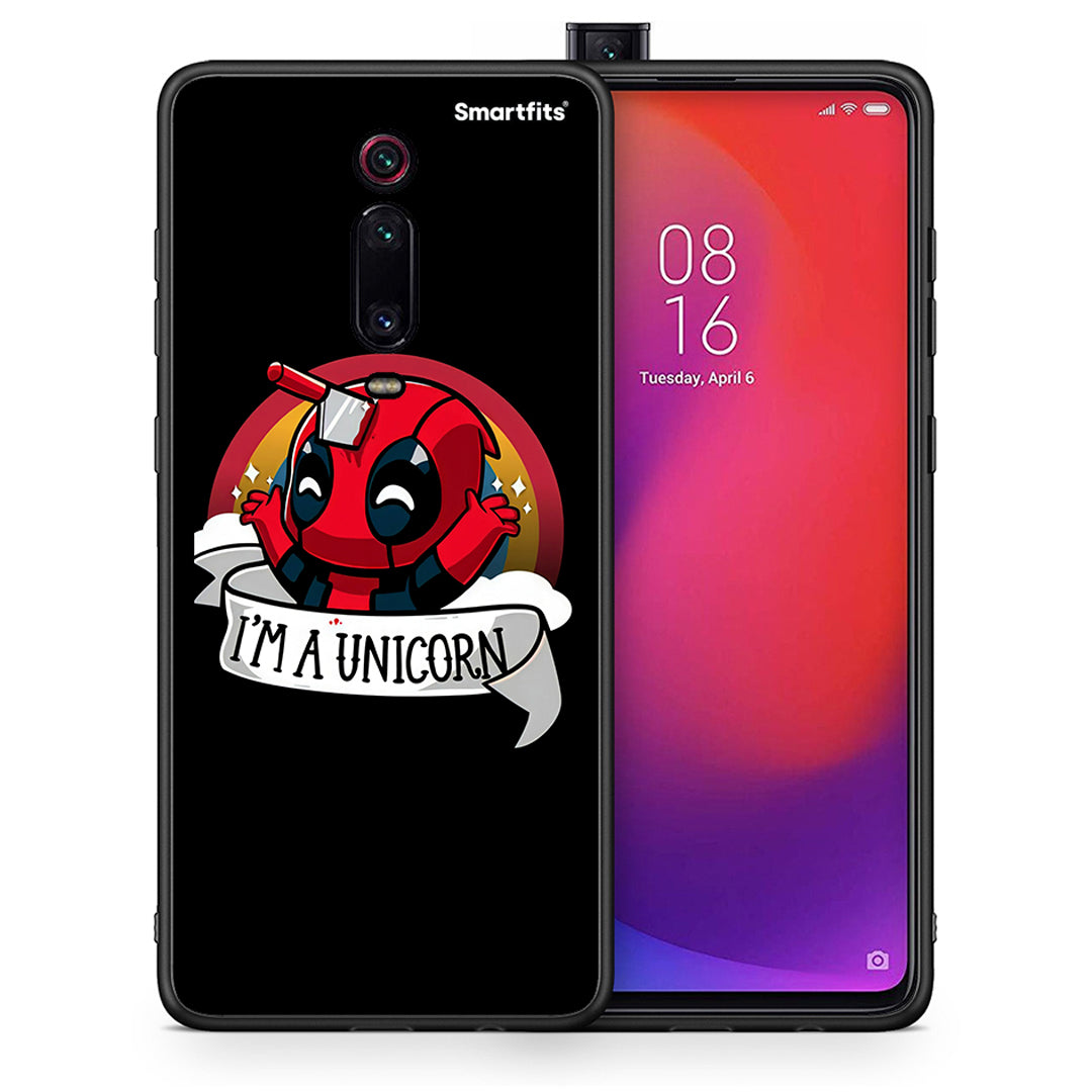 Θήκη Xiaomi Redmi K20/K20 Pro Unicorn Deadpool από τη Smartfits με σχέδιο στο πίσω μέρος και μαύρο περίβλημα | Xiaomi Redmi K20/K20 Pro Unicorn Deadpool case with colorful back and black bezels