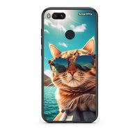 Thumbnail for xiaomi mi aSummer Cat θήκη από τη Smartfits με σχέδιο στο πίσω μέρος και μαύρο περίβλημα | Smartphone case with colorful back and black bezels by Smartfits