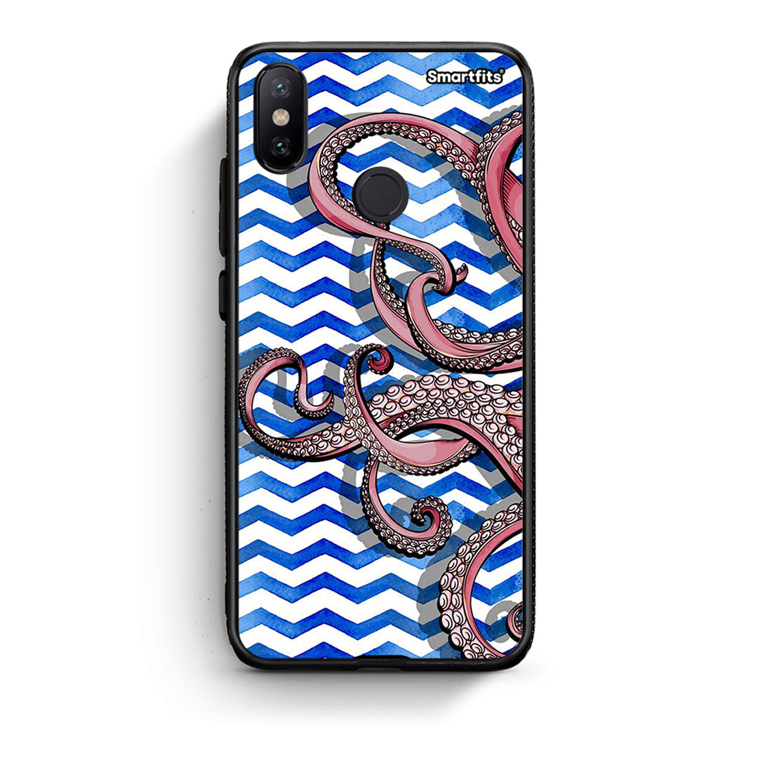 Xiaomi Mi A2 Chevron Devilfish θήκη από τη Smartfits με σχέδιο στο πίσω μέρος και μαύρο περίβλημα | Smartphone case with colorful back and black bezels by Smartfits