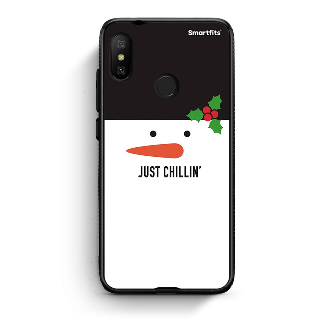 Xiaomi Mi A2 Lite Christmas Chillin θήκη από τη Smartfits με σχέδιο στο πίσω μέρος και μαύρο περίβλημα | Smartphone case with colorful back and black bezels by Smartfits