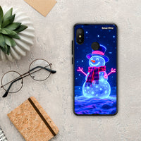 Thumbnail for Christmas Neon Snowman - Xiaomi Mi A2 Lite θήκη