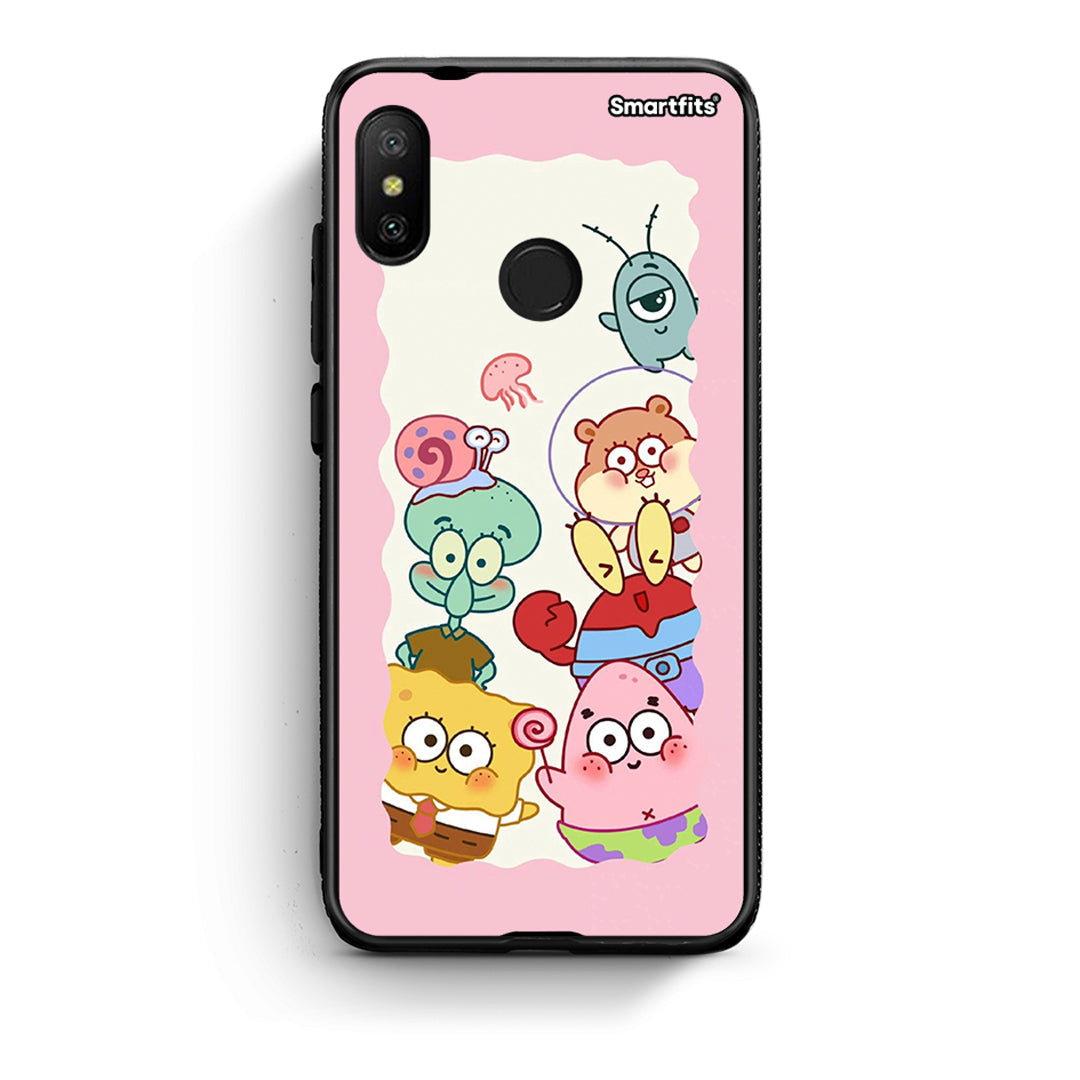 Xiaomi Mi A2 Lite Cute Companion θήκη από τη Smartfits με σχέδιο στο πίσω μέρος και μαύρο περίβλημα | Smartphone case with colorful back and black bezels by Smartfits