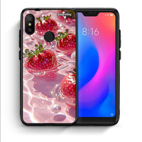 Thumbnail for Θήκη Xiaomi Mi A2 Lite Juicy Strawberries από τη Smartfits με σχέδιο στο πίσω μέρος και μαύρο περίβλημα | Xiaomi Mi A2 Lite Juicy Strawberries case with colorful back and black bezels