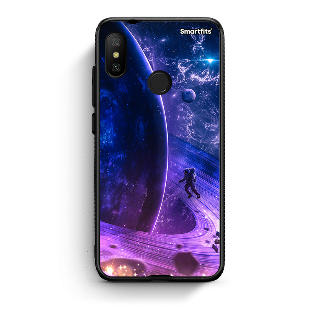 Xiaomi Mi A2 Lite Lost Astronaut θήκη από τη Smartfits με σχέδιο στο πίσω μέρος και μαύρο περίβλημα | Smartphone case with colorful back and black bezels by Smartfits