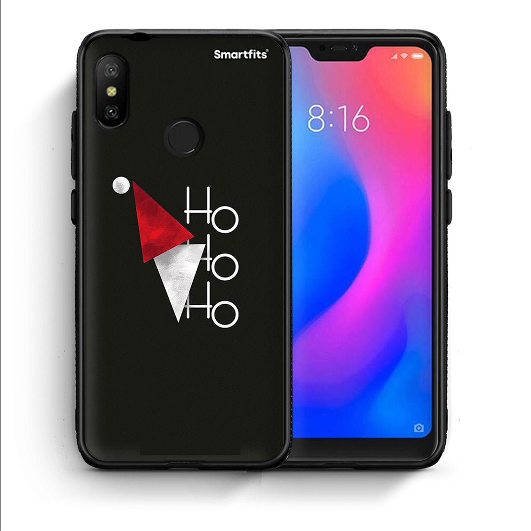 Θήκη Xiaomi Mi A2 Lite Minimal Christmas από τη Smartfits με σχέδιο στο πίσω μέρος και μαύρο περίβλημα | Xiaomi Mi A2 Lite Minimal Christmas case with colorful back and black bezels