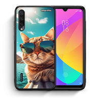 Thumbnail for Θήκη Xiaomi Mi A3 Summer Cat από τη Smartfits με σχέδιο στο πίσω μέρος και μαύρο περίβλημα | Xiaomi Mi A3 Summer Cat case with colorful back and black bezels