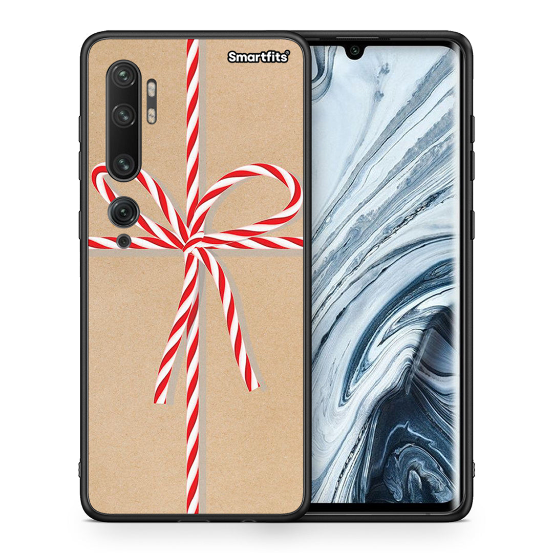 Θήκη Xiaomi Mi Note 10 Pro Christmas Gift από τη Smartfits με σχέδιο στο πίσω μέρος και μαύρο περίβλημα | Xiaomi Mi Note 10 Pro Christmas Gift case with colorful back and black bezels