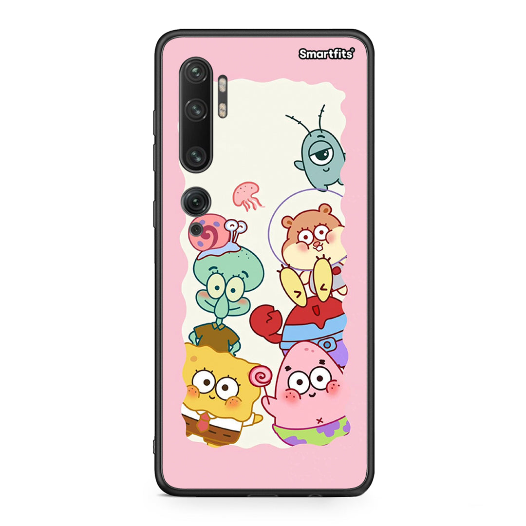 Xiaomi Mi Note 10 Pro Cute Companion θήκη από τη Smartfits με σχέδιο στο πίσω μέρος και μαύρο περίβλημα | Smartphone case with colorful back and black bezels by Smartfits