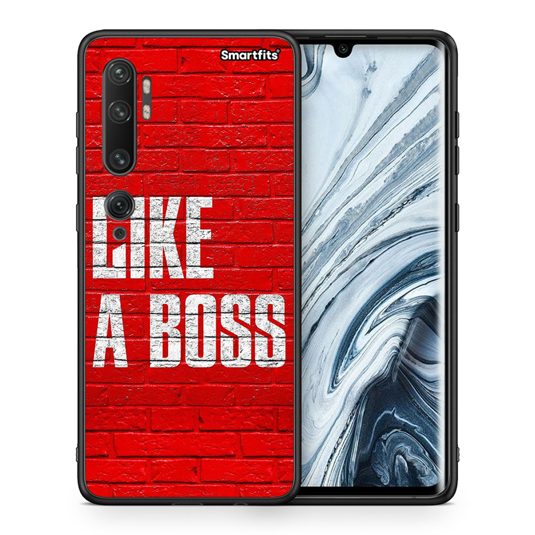 Θήκη Xiaomi Mi Note 10 Pro Like A Boss από τη Smartfits με σχέδιο στο πίσω μέρος και μαύρο περίβλημα | Xiaomi Mi Note 10 Pro Like A Boss case with colorful back and black bezels