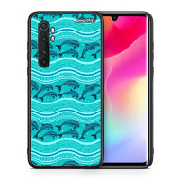 Thumbnail for Θήκη Xiaomi Mi Note 10 Lite Swimming Dolphins από τη Smartfits με σχέδιο στο πίσω μέρος και μαύρο περίβλημα | Xiaomi Mi Note 10 Lite Swimming Dolphins case with colorful back and black bezels