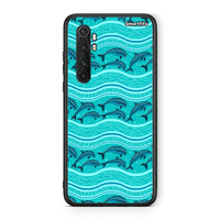 Thumbnail for Xiaomi Mi Note 10 Lite Swimming Dolphins θήκη από τη Smartfits με σχέδιο στο πίσω μέρος και μαύρο περίβλημα | Smartphone case with colorful back and black bezels by Smartfits