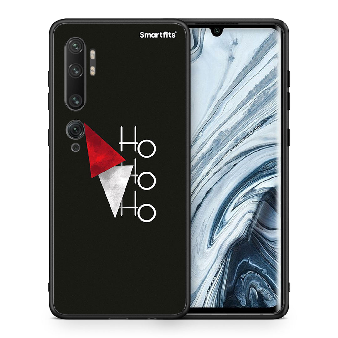 Θήκη Xiaomi Mi Note 10 Pro Minimal Christmas από τη Smartfits με σχέδιο στο πίσω μέρος και μαύρο περίβλημα | Xiaomi Mi Note 10 Pro Minimal Christmas case with colorful back and black bezels