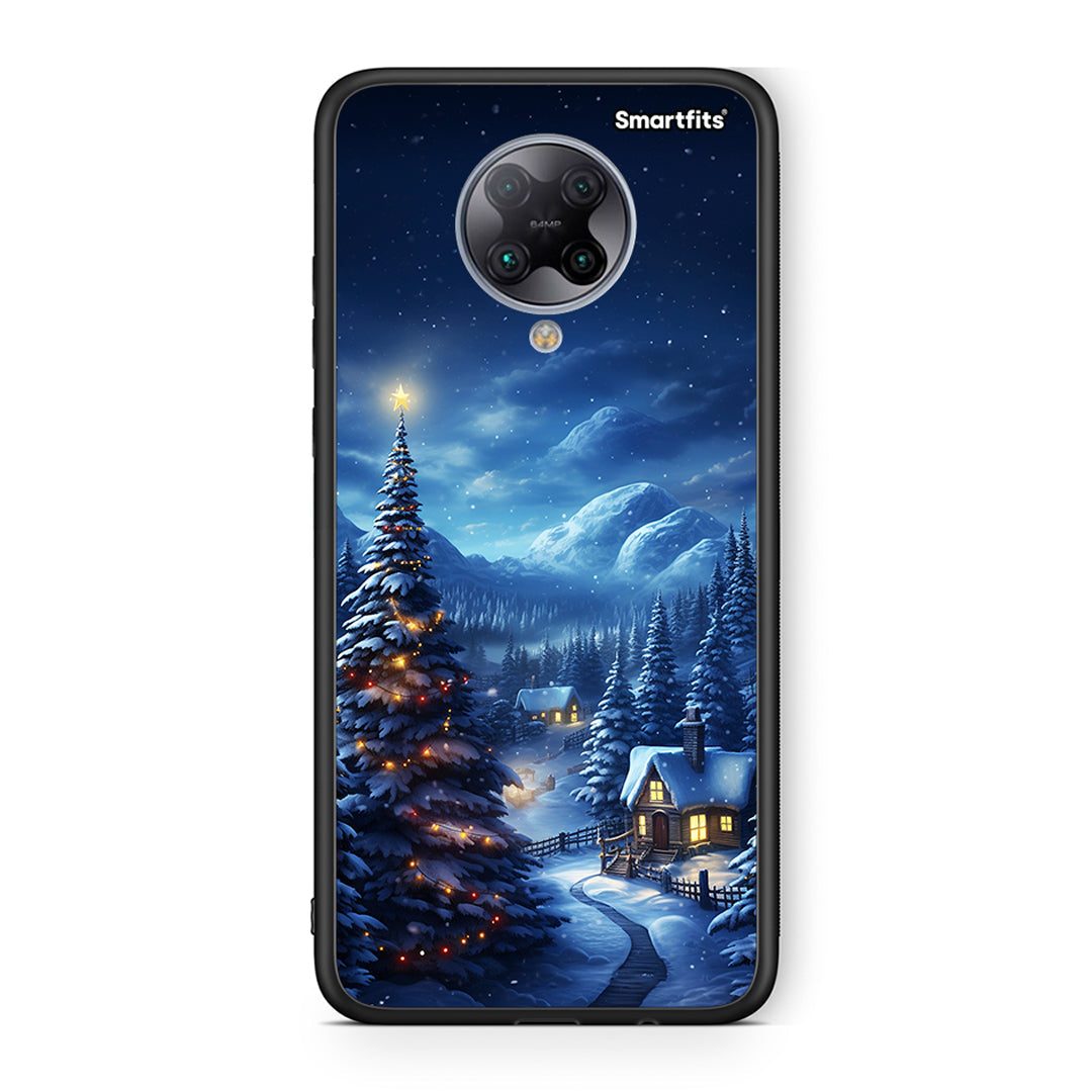 Xiaomi Poco F2 Pro Christmas Scenery θήκη από τη Smartfits με σχέδιο στο πίσω μέρος και μαύρο περίβλημα | Smartphone case with colorful back and black bezels by Smartfits