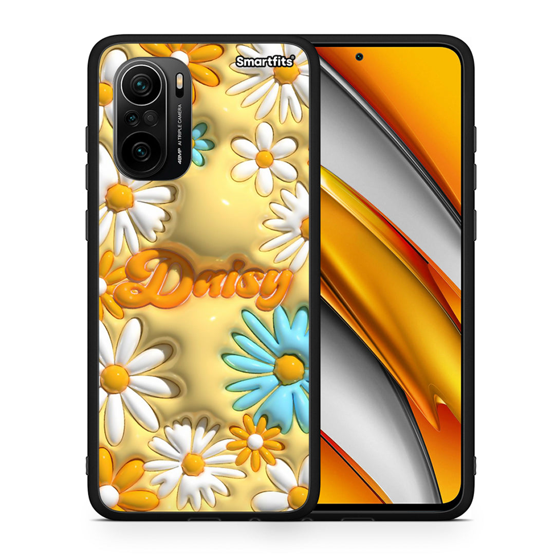 Θήκη Xiaomi Poco F3 Bubble Daisies από τη Smartfits με σχέδιο στο πίσω μέρος και μαύρο περίβλημα | Xiaomi Poco F3 Bubble Daisies case with colorful back and black bezels