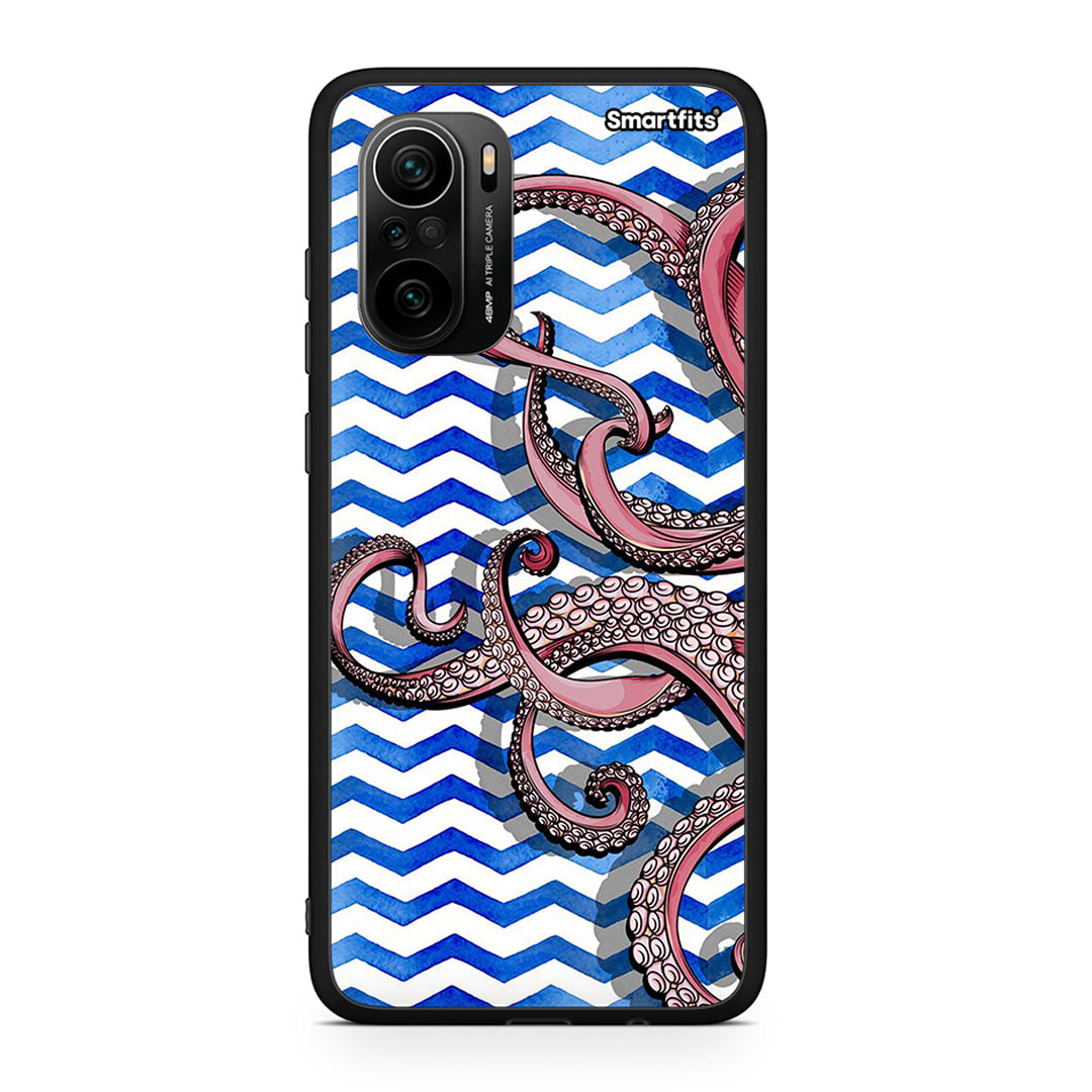 Xiaomi Poco F3 Chevron Devilfish θήκη από τη Smartfits με σχέδιο στο πίσω μέρος και μαύρο περίβλημα | Smartphone case with colorful back and black bezels by Smartfits