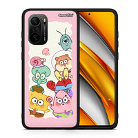 Thumbnail for Θήκη Xiaomi Poco F3 Cute Companion από τη Smartfits με σχέδιο στο πίσω μέρος και μαύρο περίβλημα | Xiaomi Poco F3 Cute Companion case with colorful back and black bezels