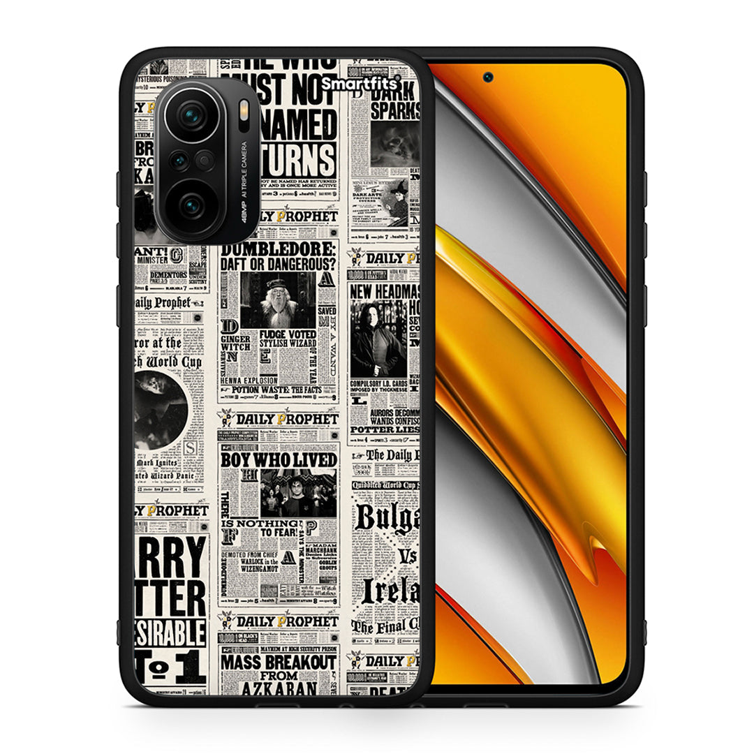 Θήκη Xiaomi Poco F3 Harry Paper από τη Smartfits με σχέδιο στο πίσω μέρος και μαύρο περίβλημα | Xiaomi Poco F3 Harry Paper case with colorful back and black bezels