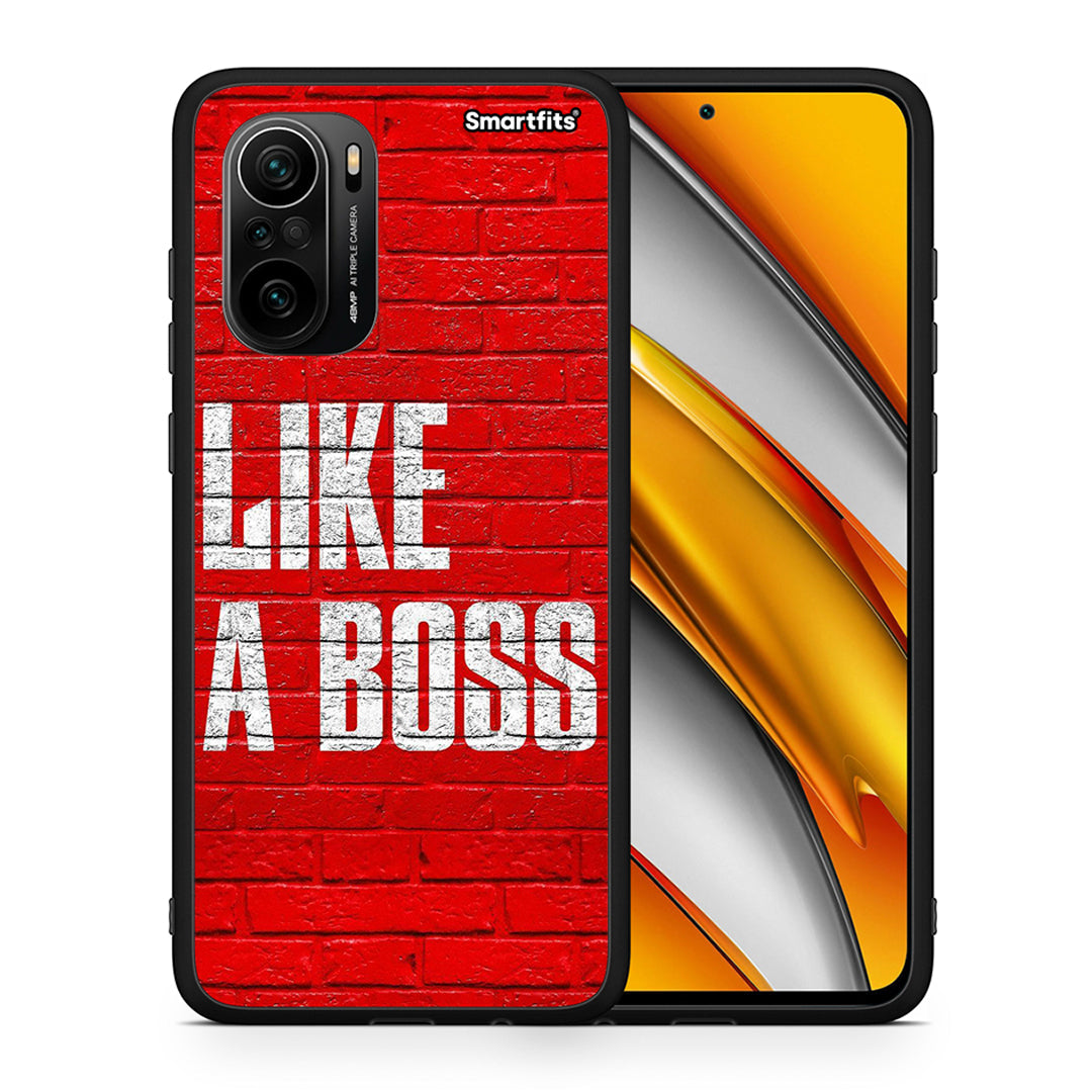 Θήκη Xiaomi Poco F3 Like A Boss από τη Smartfits με σχέδιο στο πίσω μέρος και μαύρο περίβλημα | Xiaomi Poco F3 Like A Boss case with colorful back and black bezels