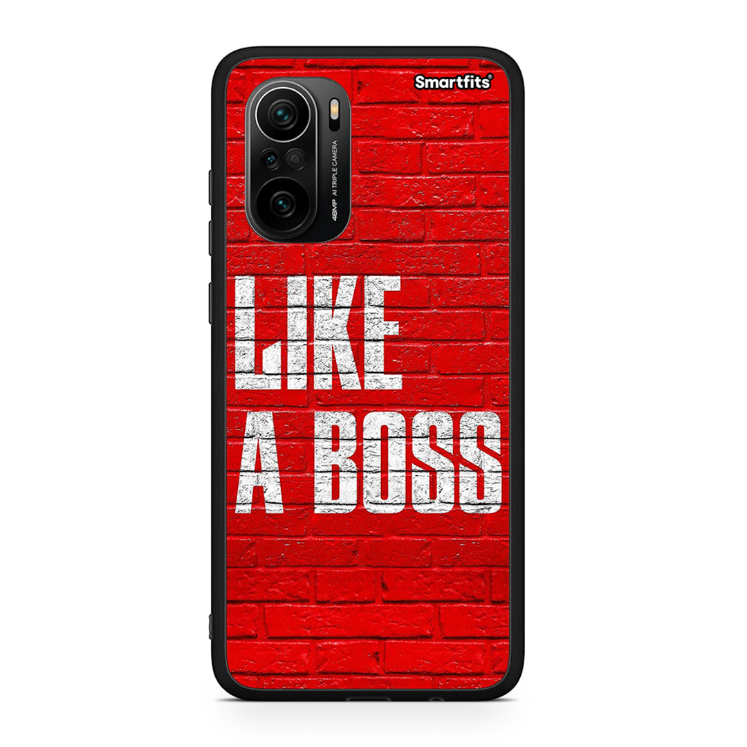 Xiaomi Poco F3 Like A Boss θήκη από τη Smartfits με σχέδιο στο πίσω μέρος και μαύρο περίβλημα | Smartphone case with colorful back and black bezels by Smartfits