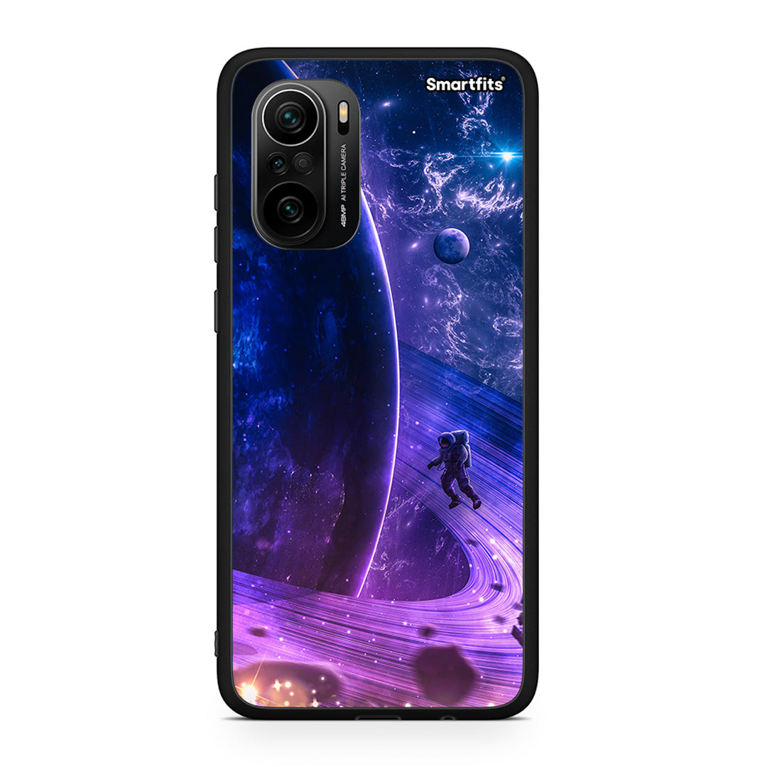 Xiaomi Poco F3 Lost Astronaut θήκη από τη Smartfits με σχέδιο στο πίσω μέρος και μαύρο περίβλημα | Smartphone case with colorful back and black bezels by Smartfits