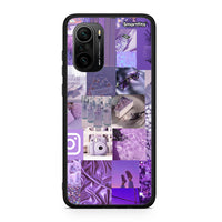 Thumbnail for Xiaomi Poco F3 Purple Aesthetic Collage θήκη από τη Smartfits με σχέδιο στο πίσω μέρος και μαύρο περίβλημα | Smartphone case with colorful back and black bezels by Smartfits