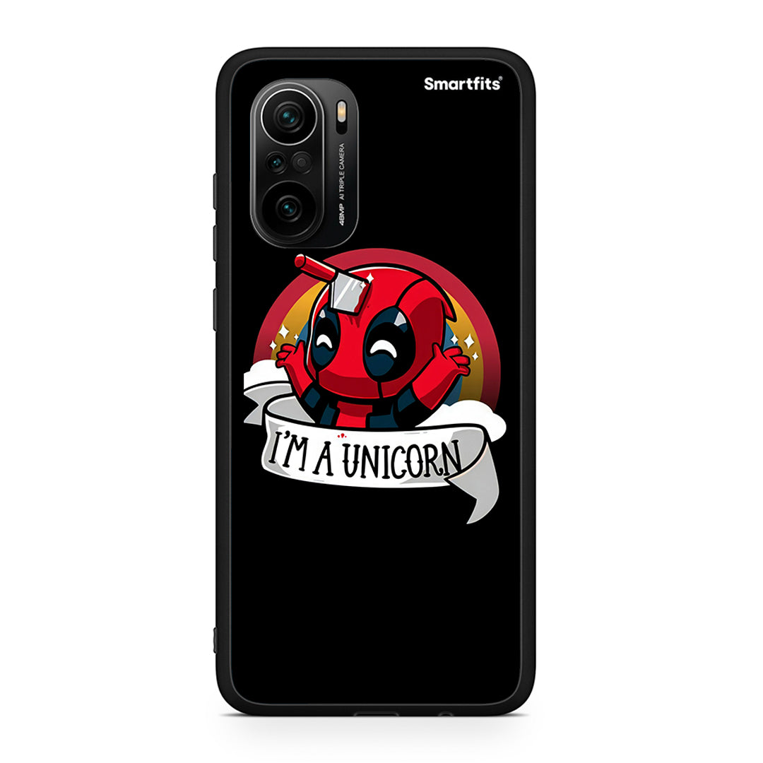 Xiaomi Poco F3 Unicorn Deadpool θήκη από τη Smartfits με σχέδιο στο πίσω μέρος και μαύρο περίβλημα | Smartphone case with colorful back and black bezels by Smartfits