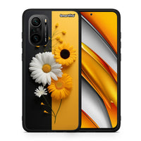 Thumbnail for Θήκη Xiaomi Poco F3 Yellow Daisies από τη Smartfits με σχέδιο στο πίσω μέρος και μαύρο περίβλημα | Xiaomi Poco F3 Yellow Daisies case with colorful back and black bezels