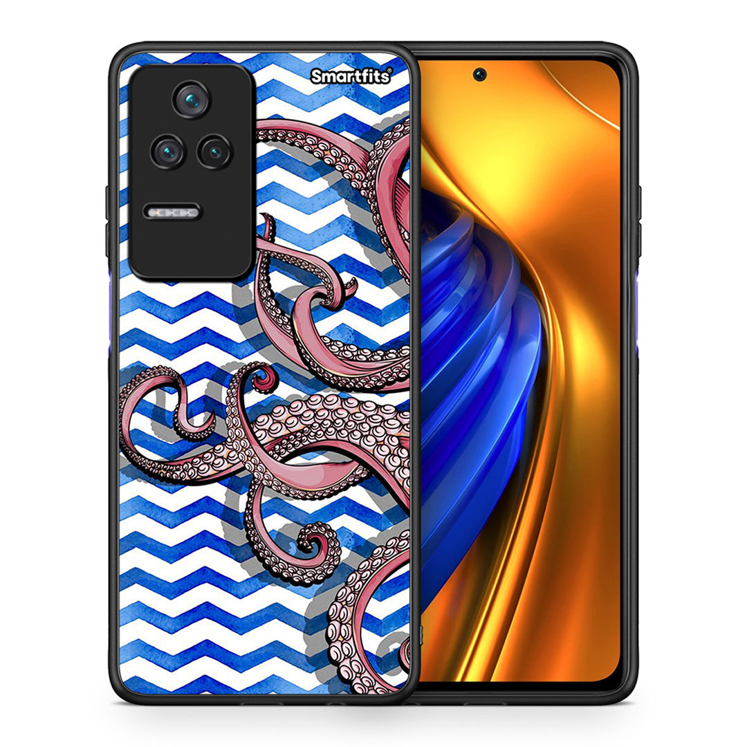 Θήκη Xiaomi Poco F4 / Redmi K40S Chevron Devilfish από τη Smartfits με σχέδιο στο πίσω μέρος και μαύρο περίβλημα | Xiaomi Poco F4 / Redmi K40S Chevron Devilfish case with colorful back and black bezels