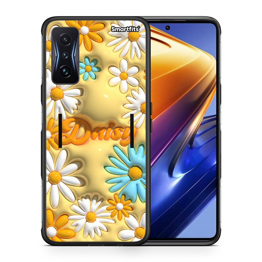 Θήκη Xiaomi Poco F4 GT Bubble Daisies από τη Smartfits με σχέδιο στο πίσω μέρος και μαύρο περίβλημα | Xiaomi Poco F4 GT Bubble Daisies case with colorful back and black bezels