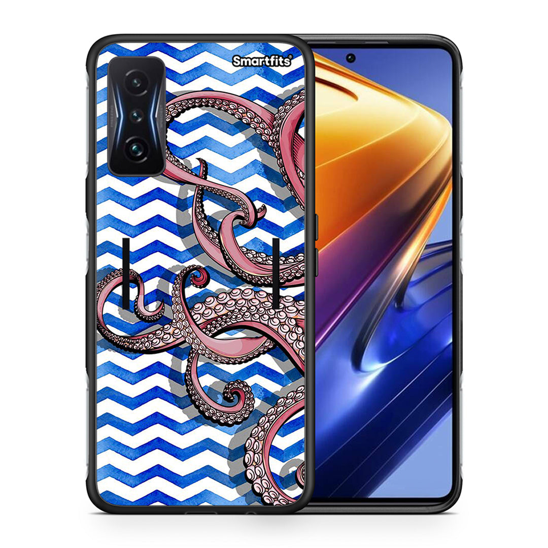 Θήκη Xiaomi Poco F4 GT Chevron Devilfish από τη Smartfits με σχέδιο στο πίσω μέρος και μαύρο περίβλημα | Xiaomi Poco F4 GT Chevron Devilfish case with colorful back and black bezels