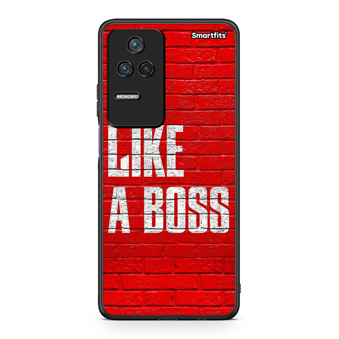 Xiaomi Poco F4 / Redmi K40S Like A Boss θήκη από τη Smartfits με σχέδιο στο πίσω μέρος και μαύρο περίβλημα | Smartphone case with colorful back and black bezels by Smartfits