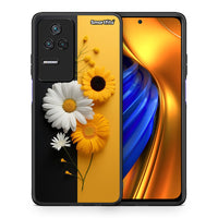 Thumbnail for Θήκη Xiaomi Poco F4 / Redmi K40S Yellow Daisies από τη Smartfits με σχέδιο στο πίσω μέρος και μαύρο περίβλημα | Xiaomi Poco F4 / Redmi K40S Yellow Daisies case with colorful back and black bezels