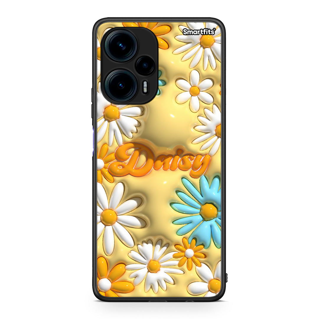 Θήκη Xiaomi Poco F5 5G Bubble Daisies από τη Smartfits με σχέδιο στο πίσω μέρος και μαύρο περίβλημα | Xiaomi Poco F5 5G Bubble Daisies Case with Colorful Back and Black Bezels