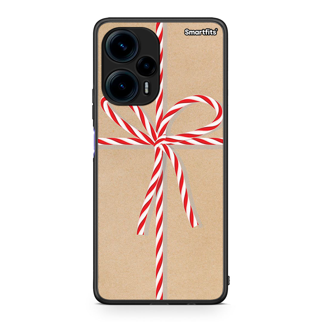 Θήκη Xiaomi Poco F5 5G Christmas Gift από τη Smartfits με σχέδιο στο πίσω μέρος και μαύρο περίβλημα | Xiaomi Poco F5 5G Christmas Gift Case with Colorful Back and Black Bezels