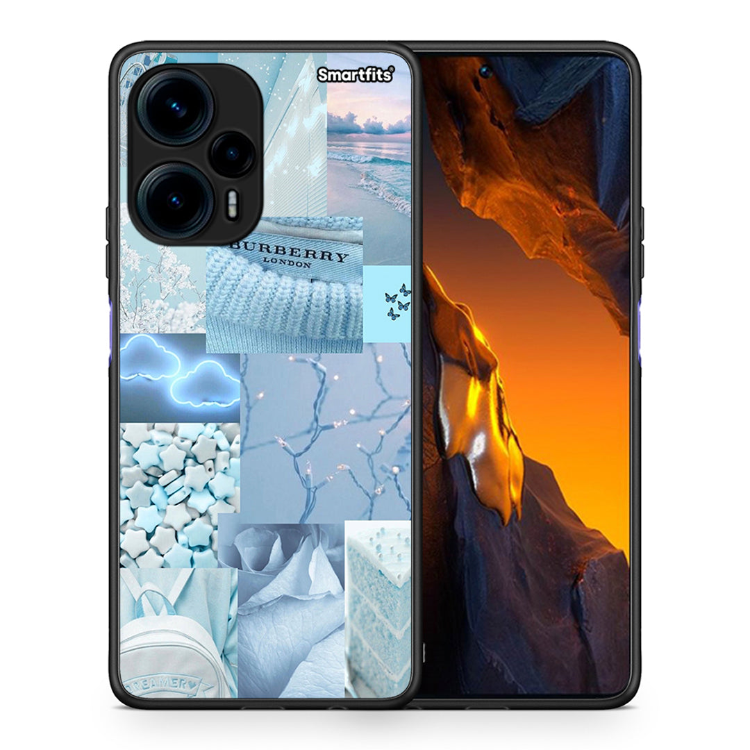 Θήκη Xiaomi Poco F5 5G Ciel Aesthetic Collage από τη Smartfits με σχέδιο στο πίσω μέρος και μαύρο περίβλημα | Xiaomi Poco F5 5G Ciel Aesthetic Collage Case with Colorful Back and Black Bezels