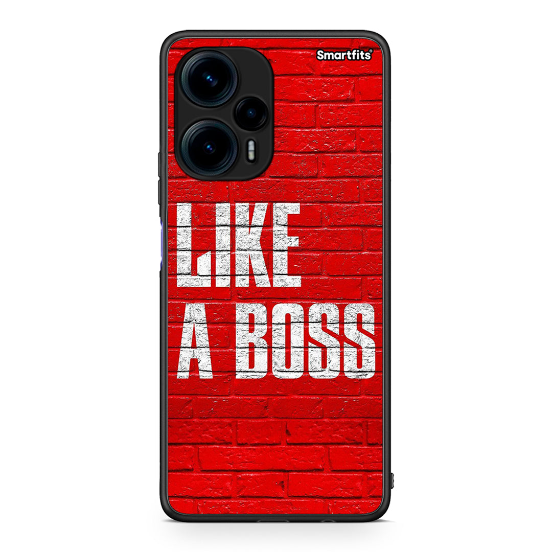 Θήκη Xiaomi Poco F5 5G Like A Boss από τη Smartfits με σχέδιο στο πίσω μέρος και μαύρο περίβλημα | Xiaomi Poco F5 5G Like A Boss Case with Colorful Back and Black Bezels