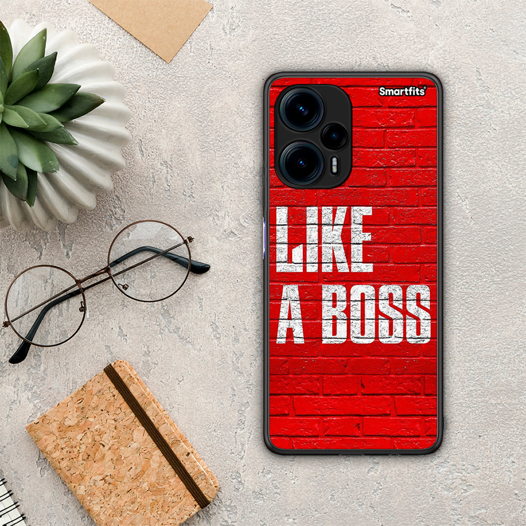 Θήκη Xiaomi Poco F5 5G Like A Boss από τη Smartfits με σχέδιο στο πίσω μέρος και μαύρο περίβλημα | Xiaomi Poco F5 5G Like A Boss Case with Colorful Back and Black Bezels