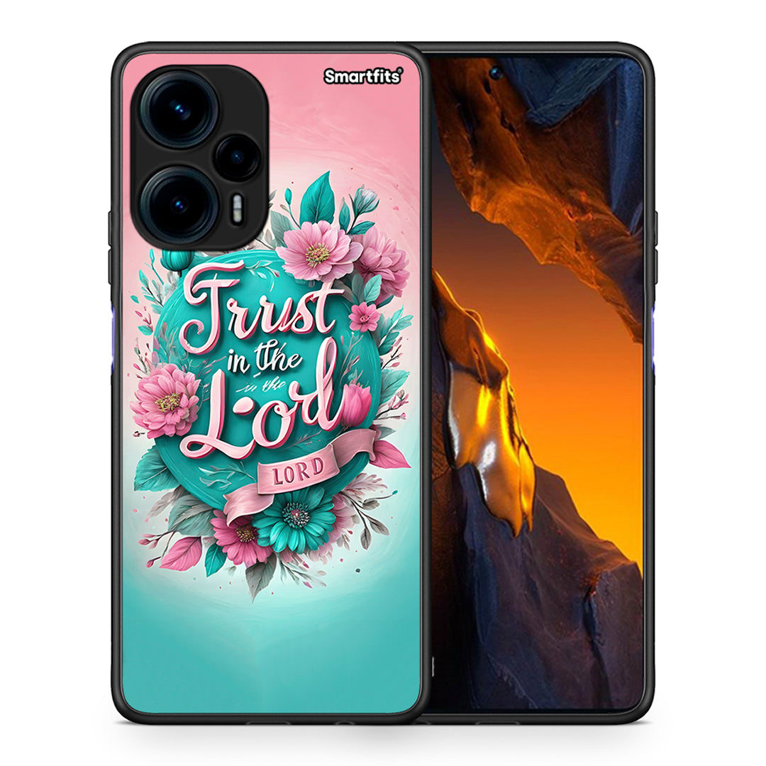 Θήκη Xiaomi Poco F5 5G Lord Trust από τη Smartfits με σχέδιο στο πίσω μέρος και μαύρο περίβλημα | Xiaomi Poco F5 5G Lord Trust Case with Colorful Back and Black Bezels