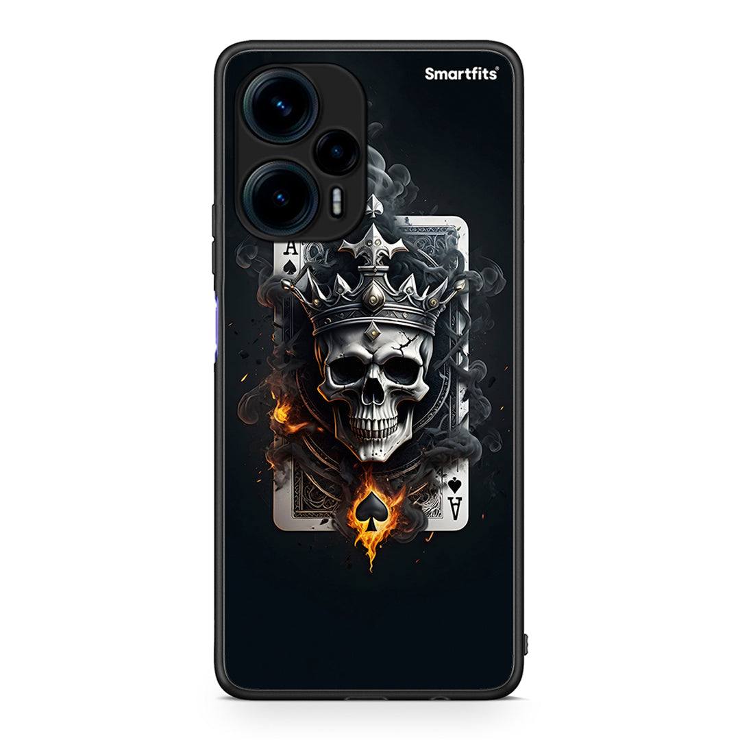 Θήκη Xiaomi Poco F5 5G Skull King Ace από τη Smartfits με σχέδιο στο πίσω μέρος και μαύρο περίβλημα | Xiaomi Poco F5 5G Skull King Ace Case with Colorful Back and Black Bezels