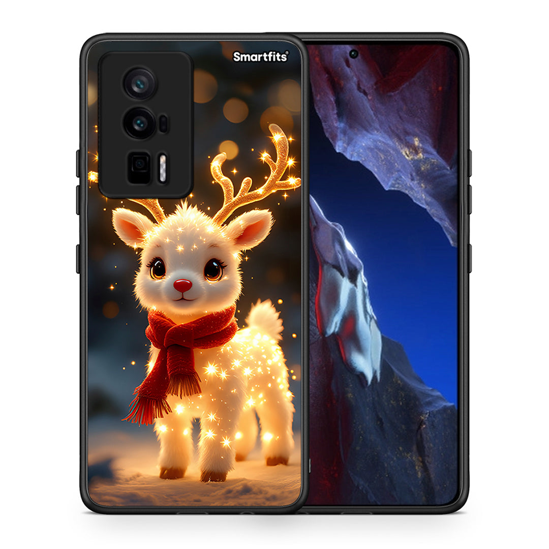 Θήκη Xiaomi Poco F5 Pro / Redmi K60 Pro Christmas Cutie από τη Smartfits με σχέδιο στο πίσω μέρος και μαύρο περίβλημα | Xiaomi Poco F5 Pro / Redmi K60 Pro Christmas Cutie Case with Colorful Back and Black Bezels