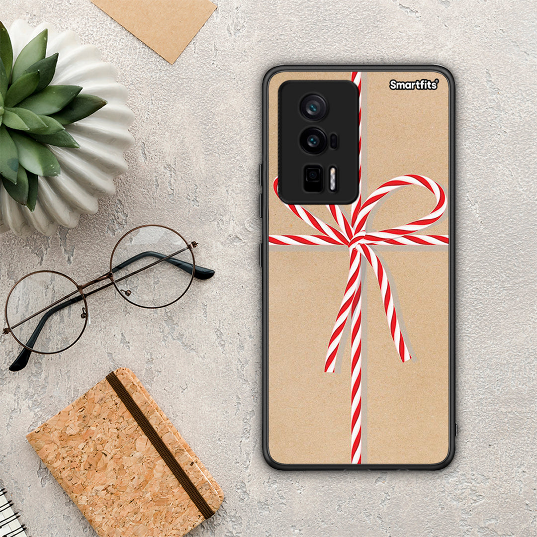 Θήκη Xiaomi Poco F5 Pro / Redmi K60 Pro Christmas Gift από τη Smartfits με σχέδιο στο πίσω μέρος και μαύρο περίβλημα | Xiaomi Poco F5 Pro / Redmi K60 Pro Christmas Gift Case with Colorful Back and Black Bezels