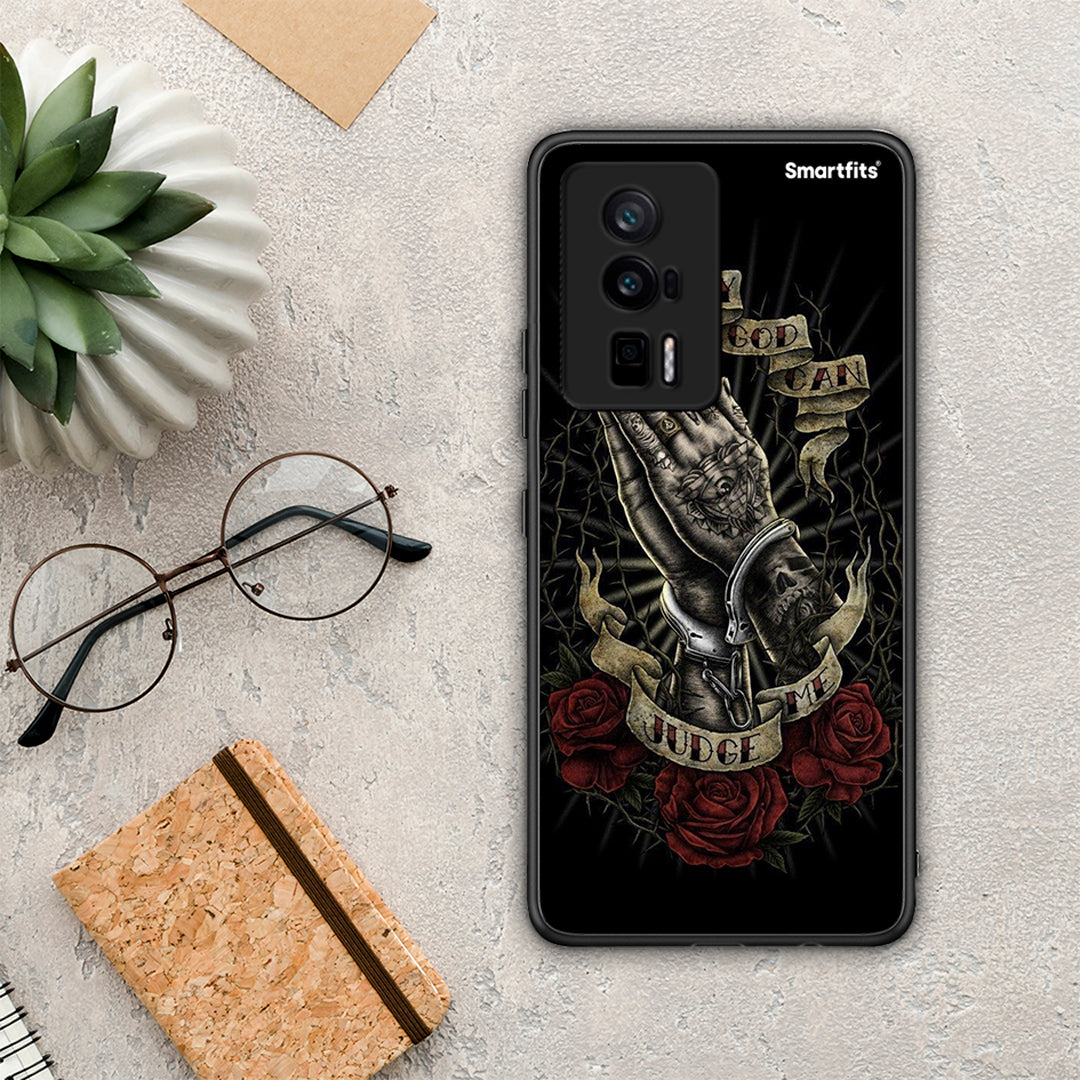 Θήκη Xiaomi Poco F5 Pro / Redmi K60 Pro Judge By God από τη Smartfits με σχέδιο στο πίσω μέρος και μαύρο περίβλημα | Xiaomi Poco F5 Pro / Redmi K60 Pro Judge By God Case with Colorful Back and Black Bezels