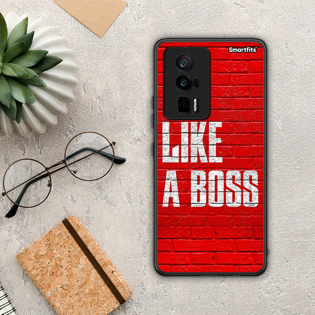 Θήκη Xiaomi Poco F5 Pro / Redmi K60 Pro Like A Boss από τη Smartfits με σχέδιο στο πίσω μέρος και μαύρο περίβλημα | Xiaomi Poco F5 Pro / Redmi K60 Pro Like A Boss Case with Colorful Back and Black Bezels